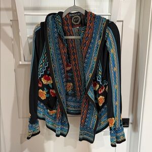 Johnny Was Vibrant Embroidered Textile